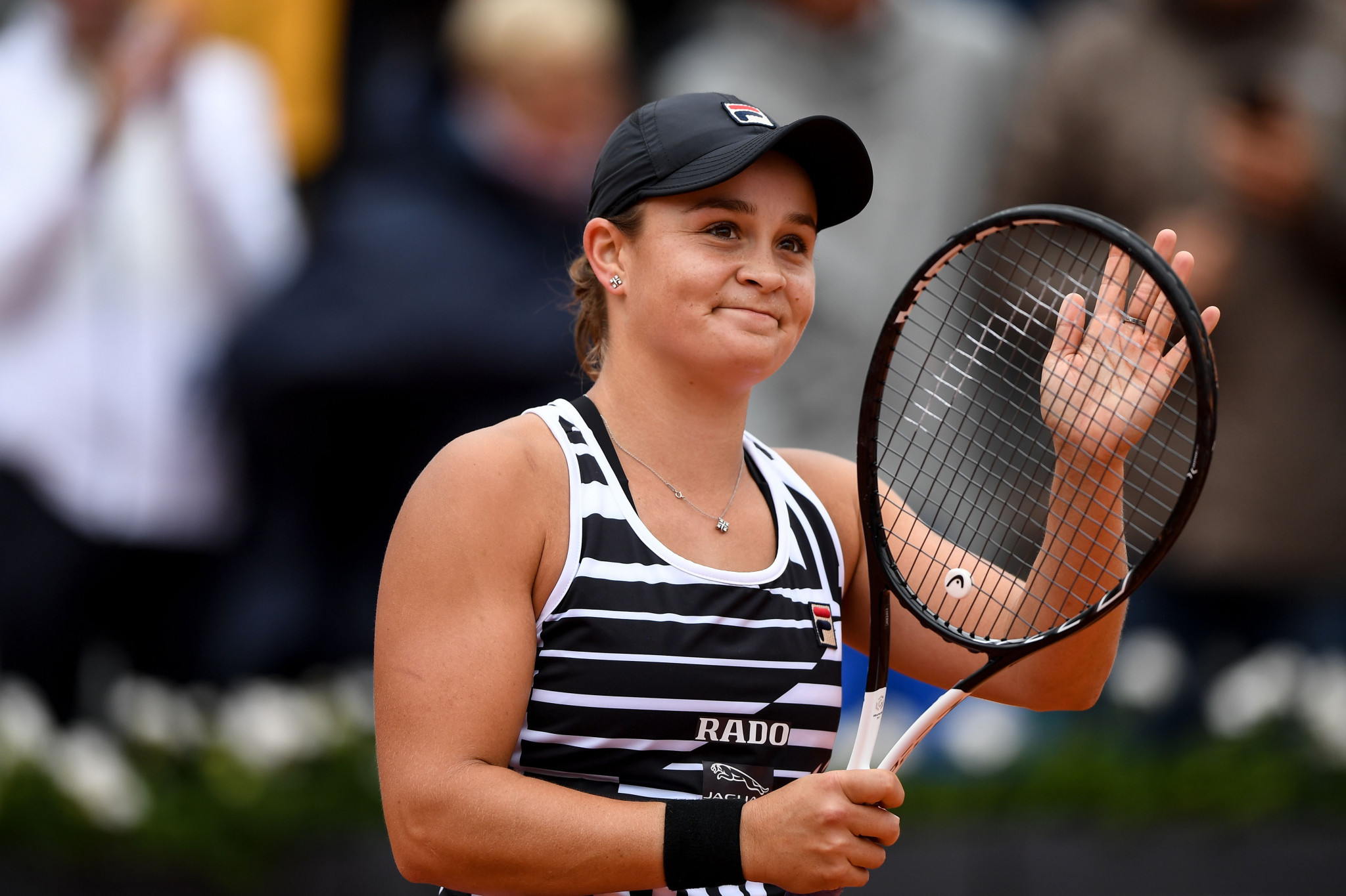 It was all smiles for Australian eighth seed Ashleigh Barty as she reached her first Grand Slam final ©Getty Images