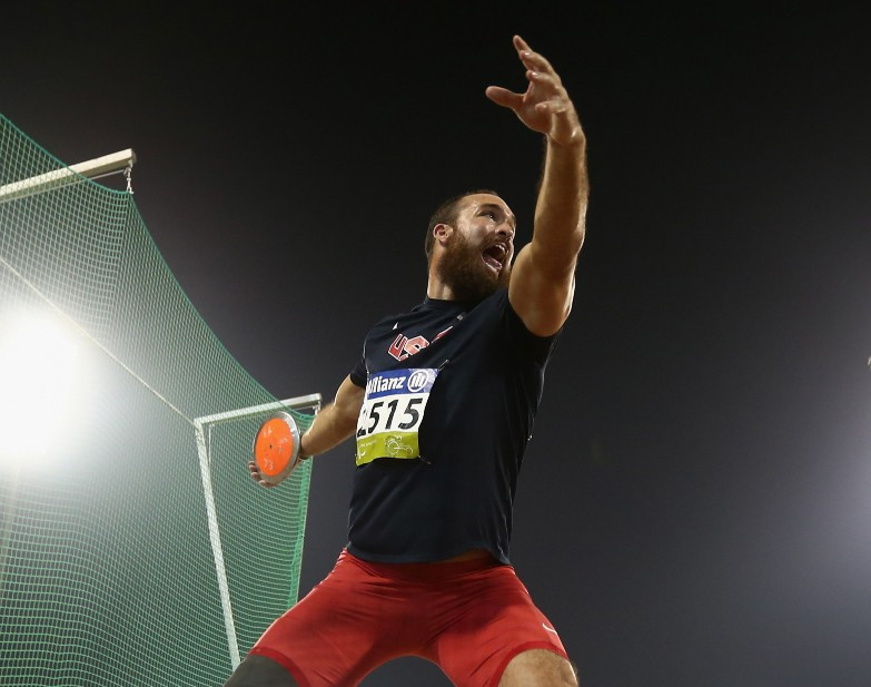 The United States' three-times world F64 discus champion Jeremy Campbell took gold with a huge 61.48m ©Getty Images