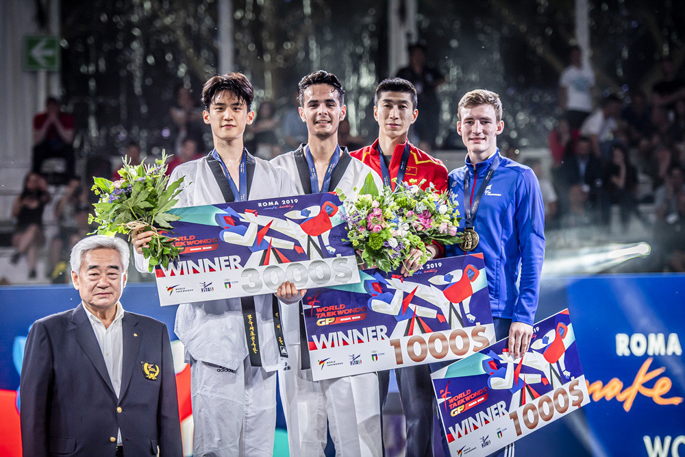 Iran's Asian Games champion Mirhashem Hosseini won the men's under-68kg at the World Taekwondo Grand Prix, beating South Korea's three-times world champion Lee Dae-hoon 13-11 in the final ©Getty Images