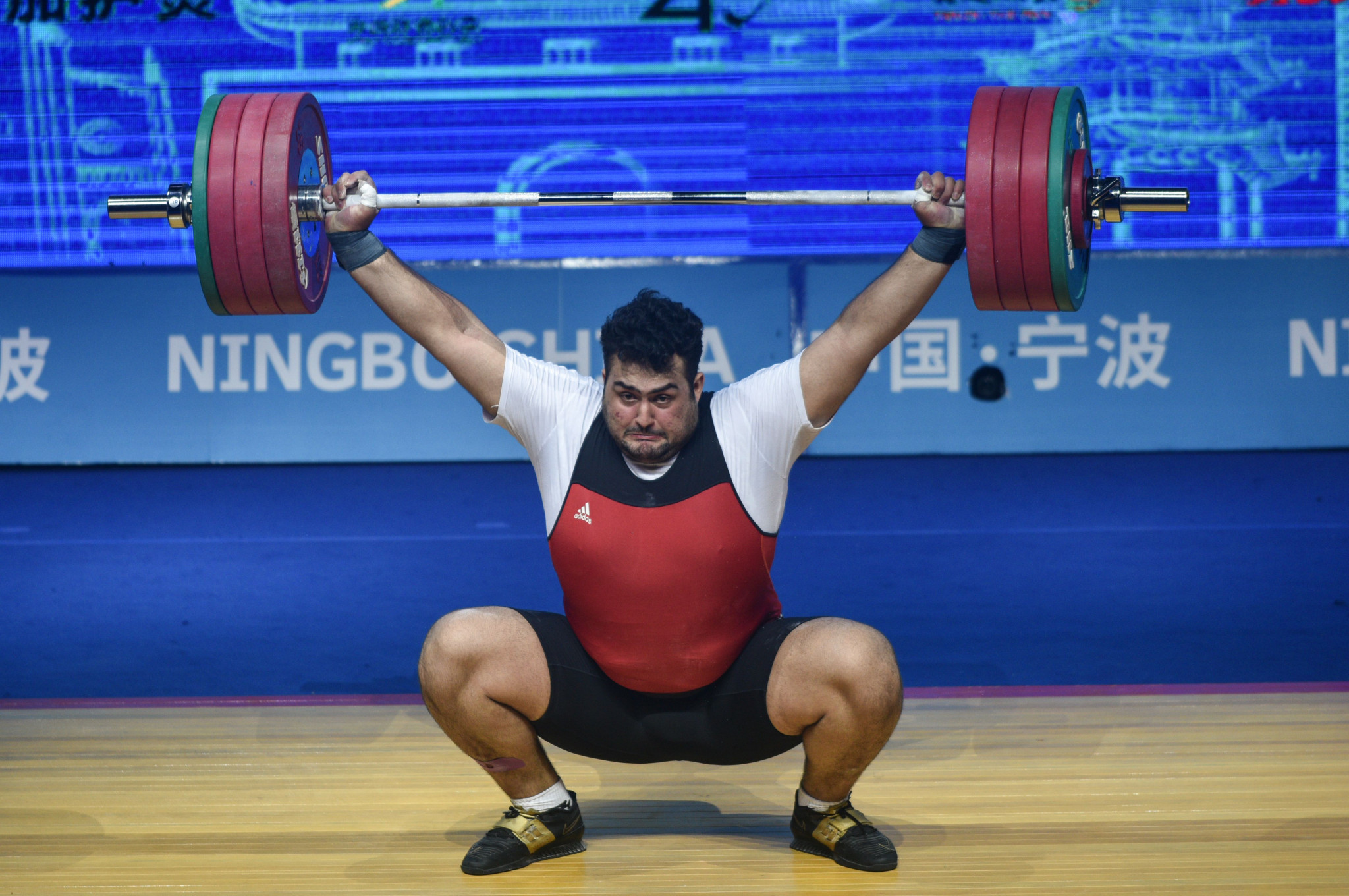 Ali Davoudi of Iran missed out on the super-heavyweight crown ©Getty Images