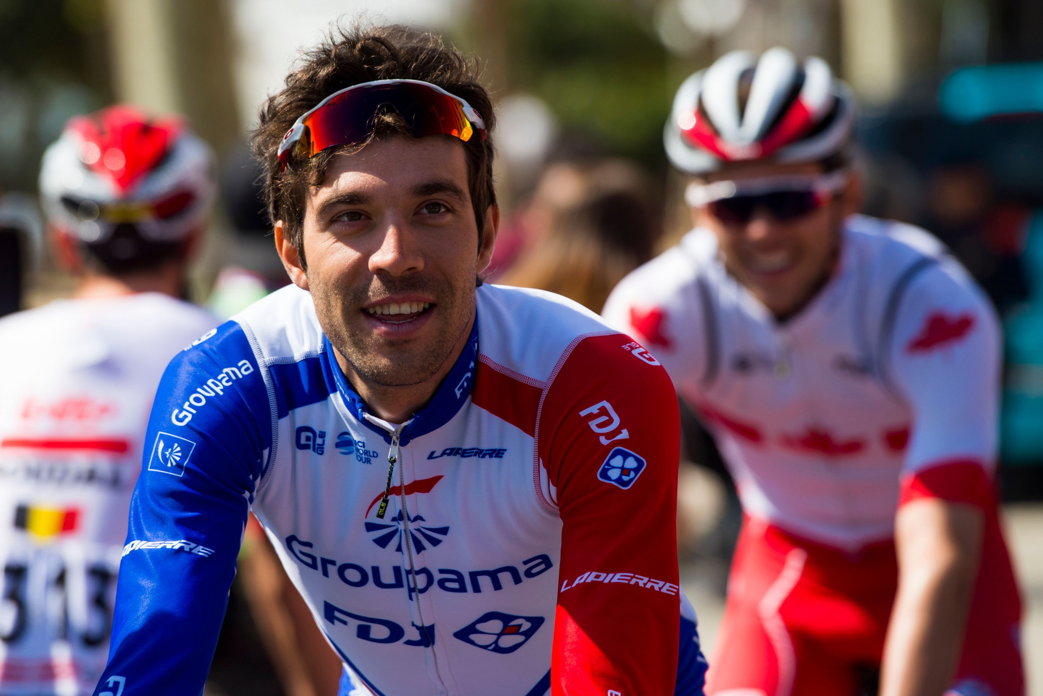 Thibaut Pinot of France is excited to get the 2019 Critérium du Dauphiné under way in Aurillac, France ©Getty Images