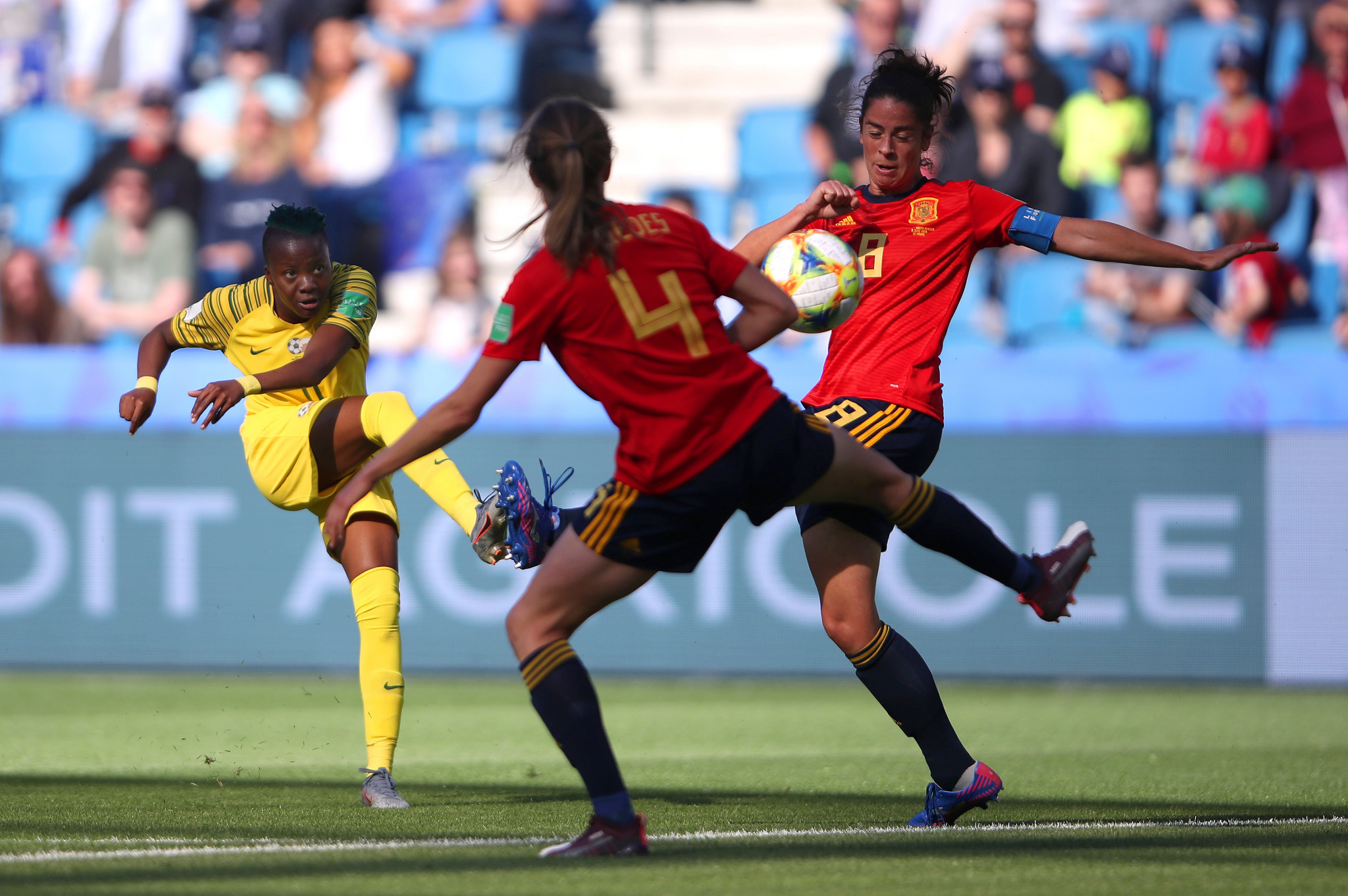 In the Group B clash between South Africa and Spain, Thembi Kgatlana scored an impressive opener for South Africa ©Getty Images
