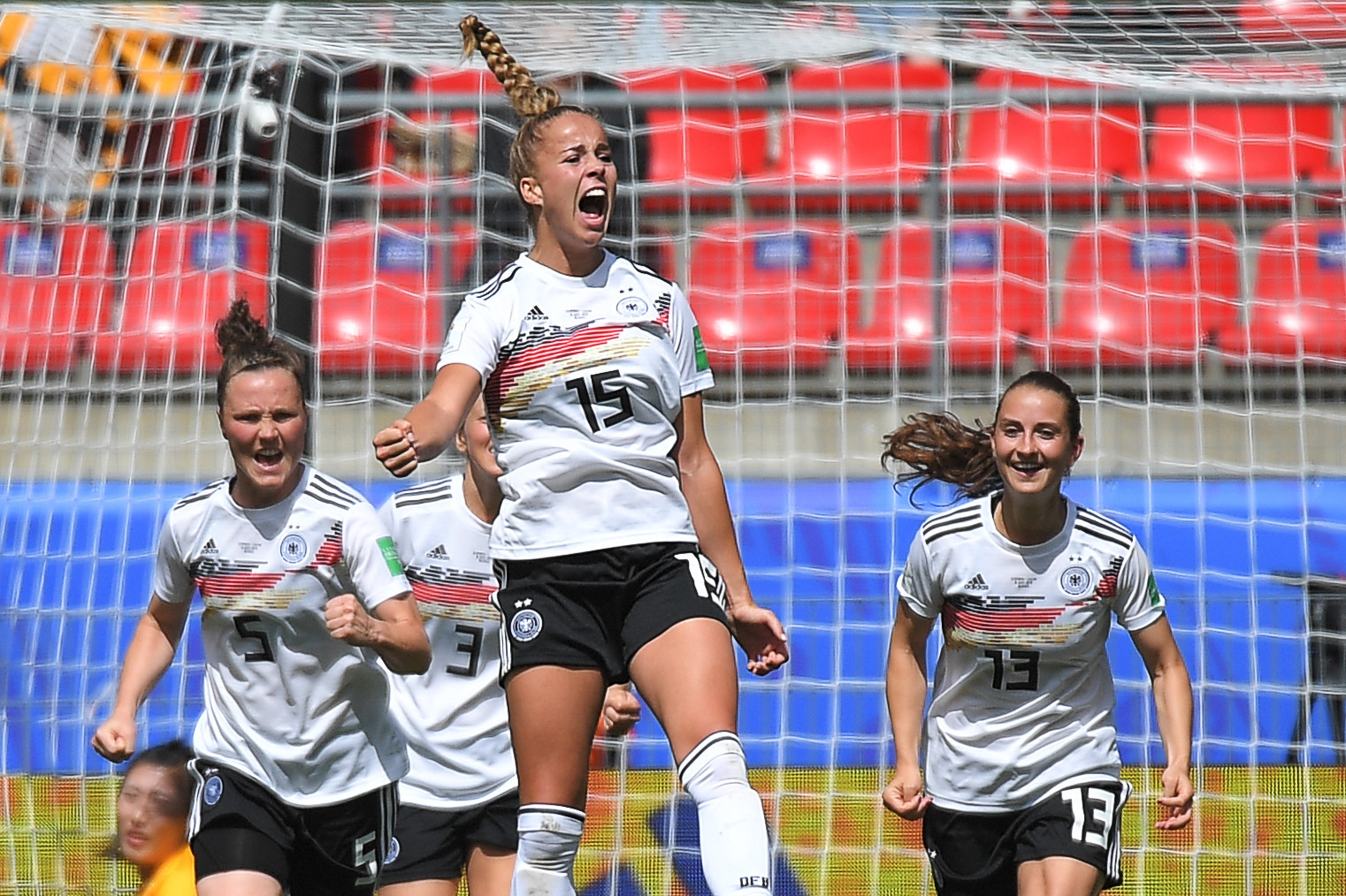 Teenager Giulia Gwinn scored the only goal of the game on her competitive debut for Germany ©Getty Images