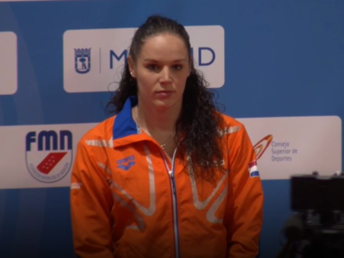 European 10 metres platform champion Celine van Duijn had to settle for bronze ©FINA