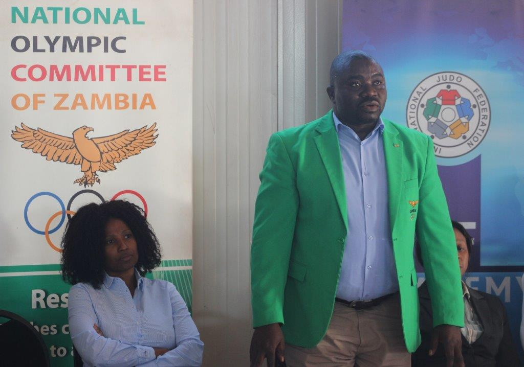National Olympic Committee of Zambia President Alfred Foloko opened the IJF training course in Lusaka ©NOCZ