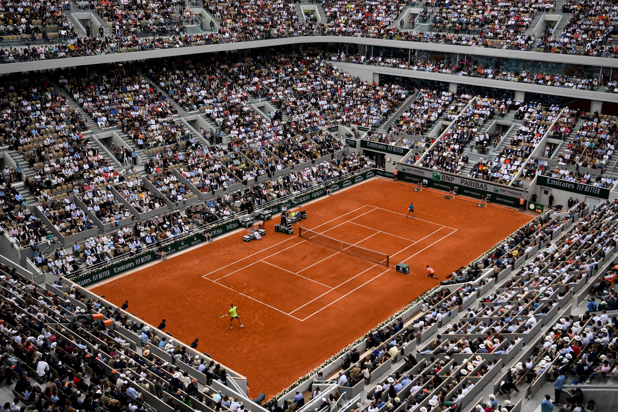 Court Philippe Chatrier was at full capacity to see Spaniard Nadal clinch a 12th French Open title ©Getty Images