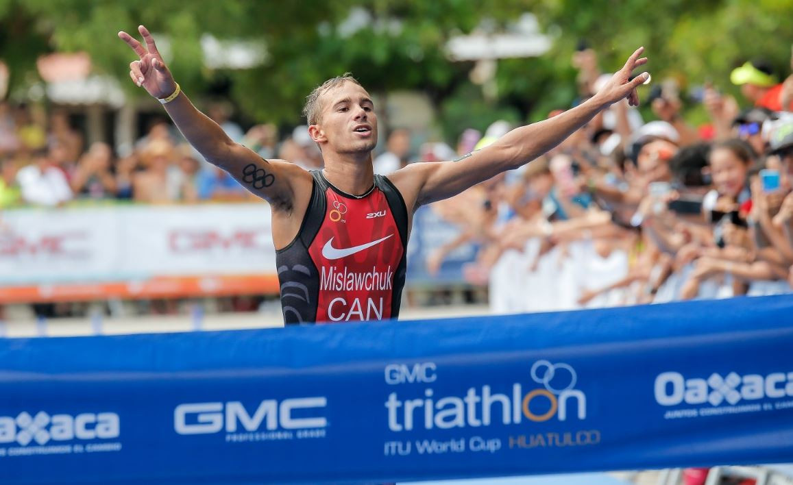 Canada's race favourite Tyler Mislawchuk lived up to expectation as he won the ITU World Cup in Huatulco in Mexico ©ITU