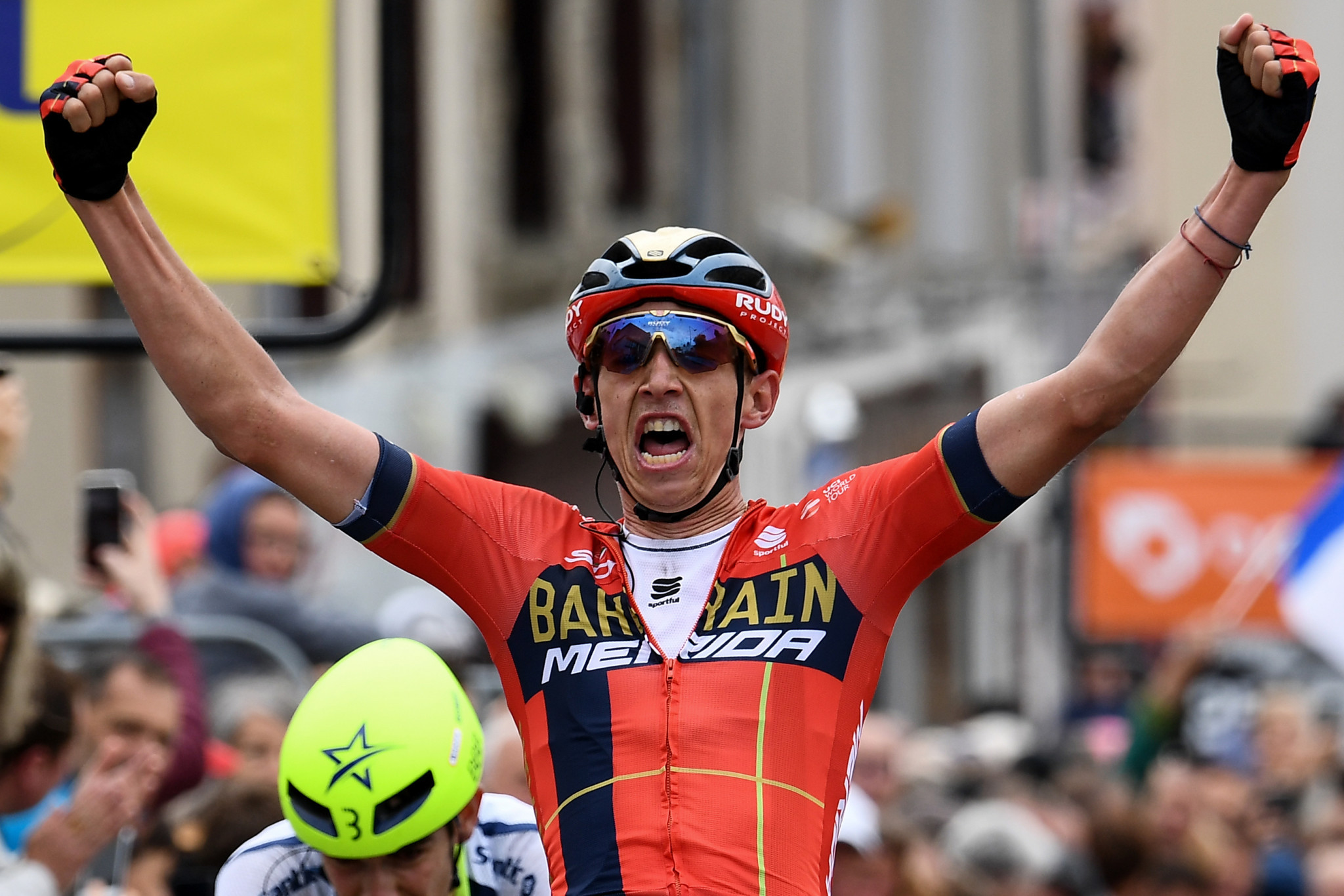 Bahrain-Merida rider Dylan Teuns of Belgium won stage two of the Critérium du Dauphiné ©Getty Images