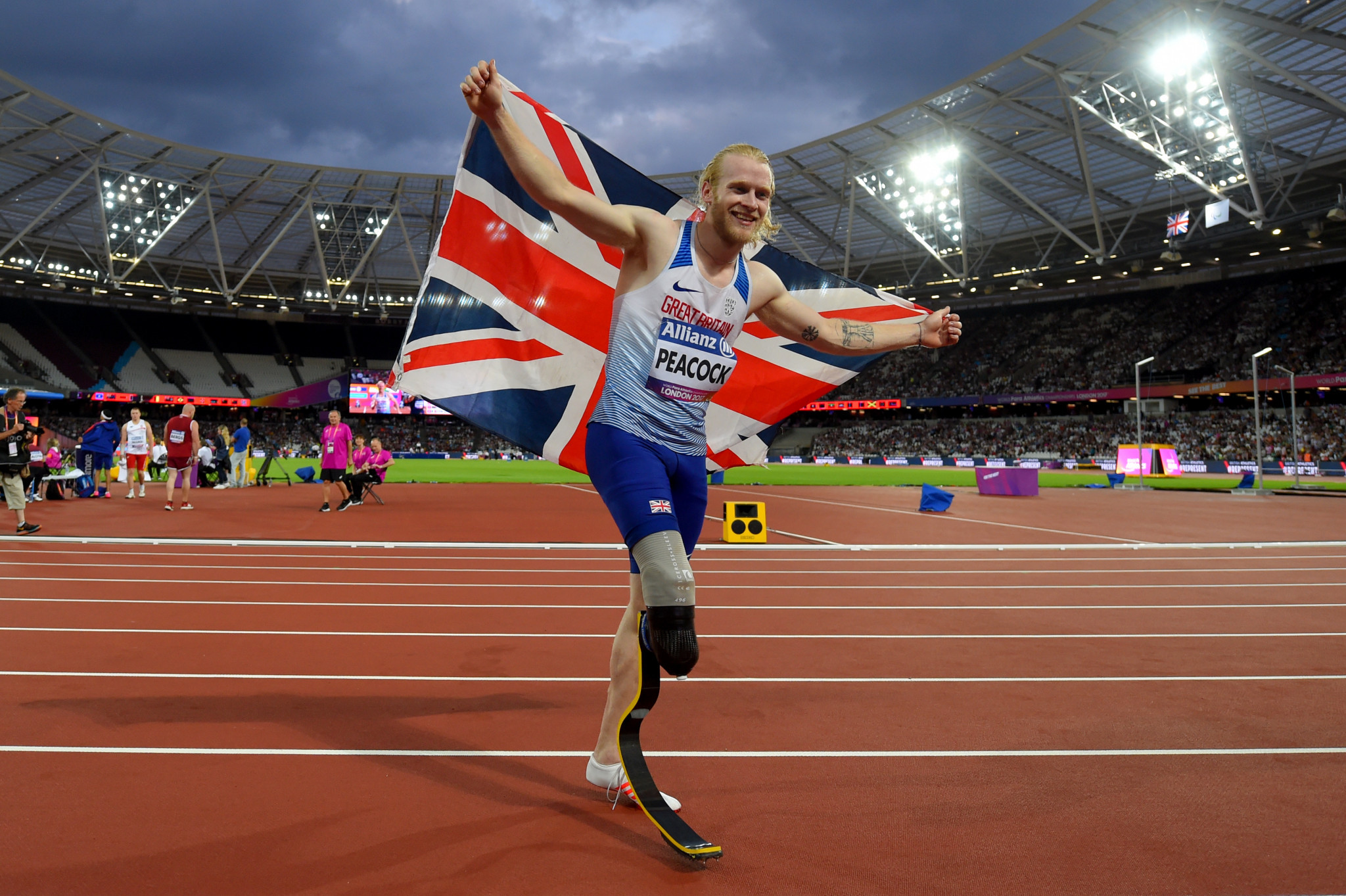 Johnnie Peacock is among the top Paralympic athletes expected to compete at the 2019 Anniversary Games in London, where the Para events will be supported by Toyota ©Getty Images