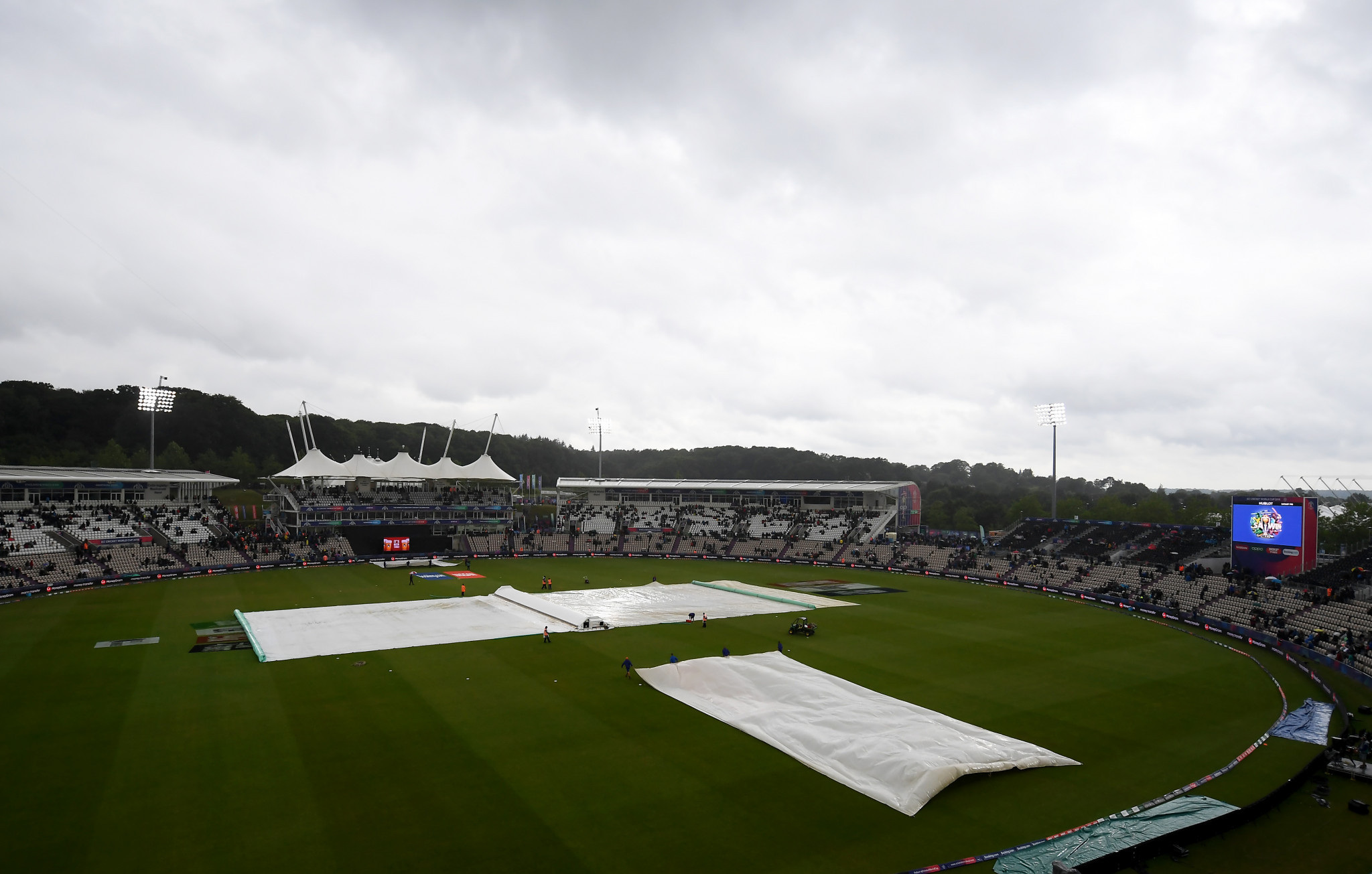 Rain deals further blow to South African semi-final hopes as Cricket World Cup clash with West Indies washed out