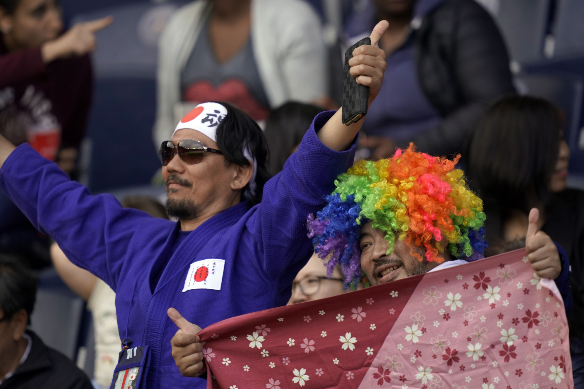 Japan's supporters got into the World Cup spirit to cheer on their team in Paris ©Getty Images 