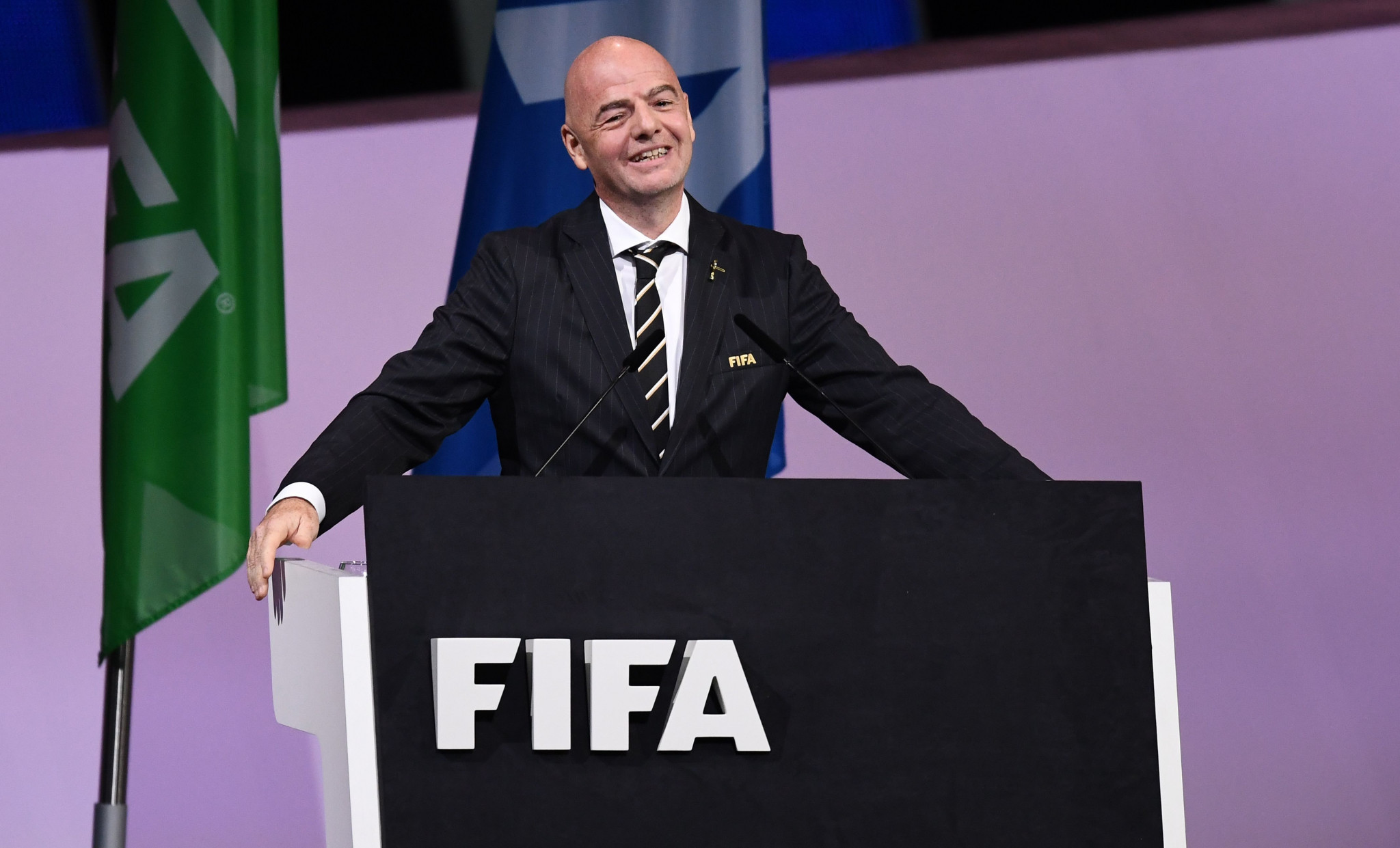 Gianni Infantino was re-elected FIFA President by acclamation last week ©Getty Images