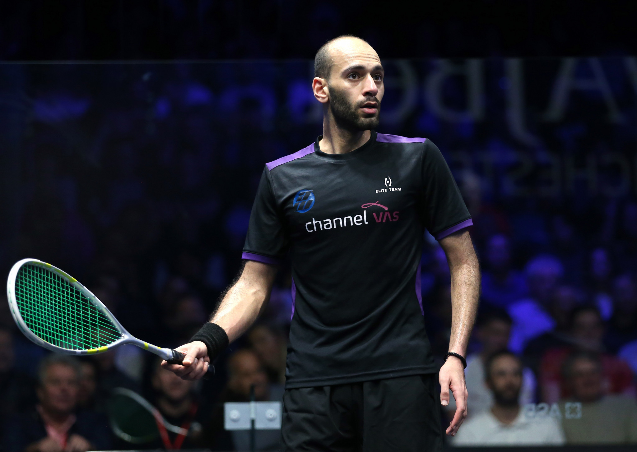 Egypt's Karim Abdel Gawad geared up for his clash with top ranked Ali Farag with a straight sets win over New Zealand's Paul Coll at the PSA World Tour Finals in Cairo ©Getty Images