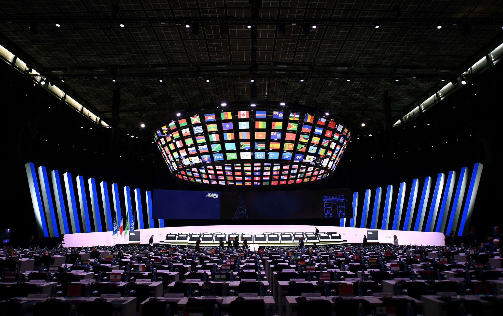 The two SLFA officials attended the FIFA Congress in Paris last week ©Getty Images