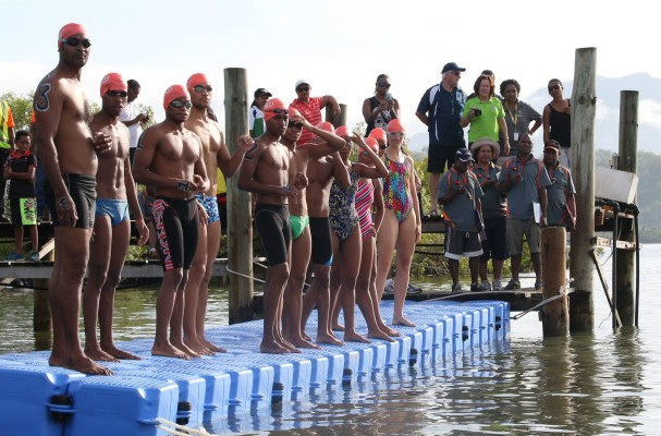 Port Moresby 2015 stage open water swimming test event ahead of Pacific Games