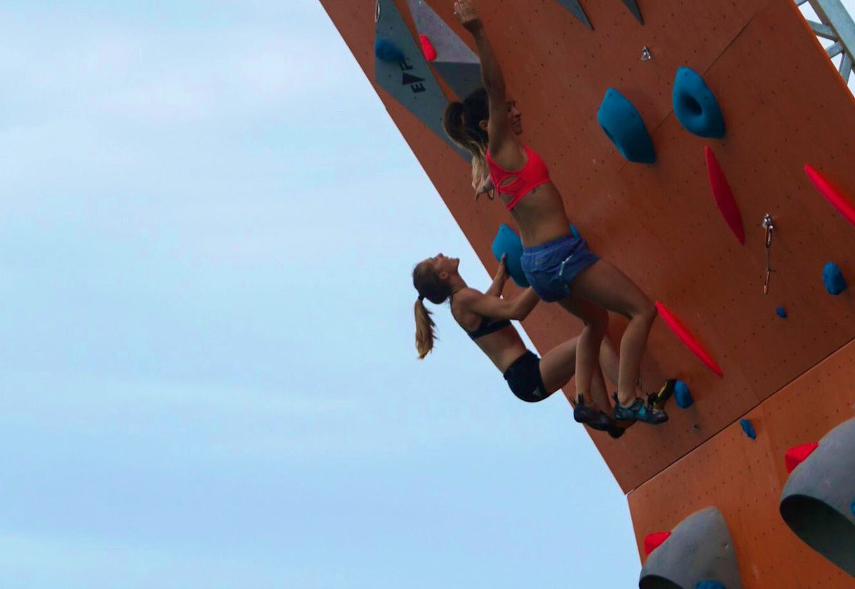 The Paris 2024 IOC Coordination Commission visited J4 Esplanade at the Mucem Museum to see a sports climbing display as part of a demonstration of urban sports proposed for inclusion on the Olympic programme ©Paris 2024