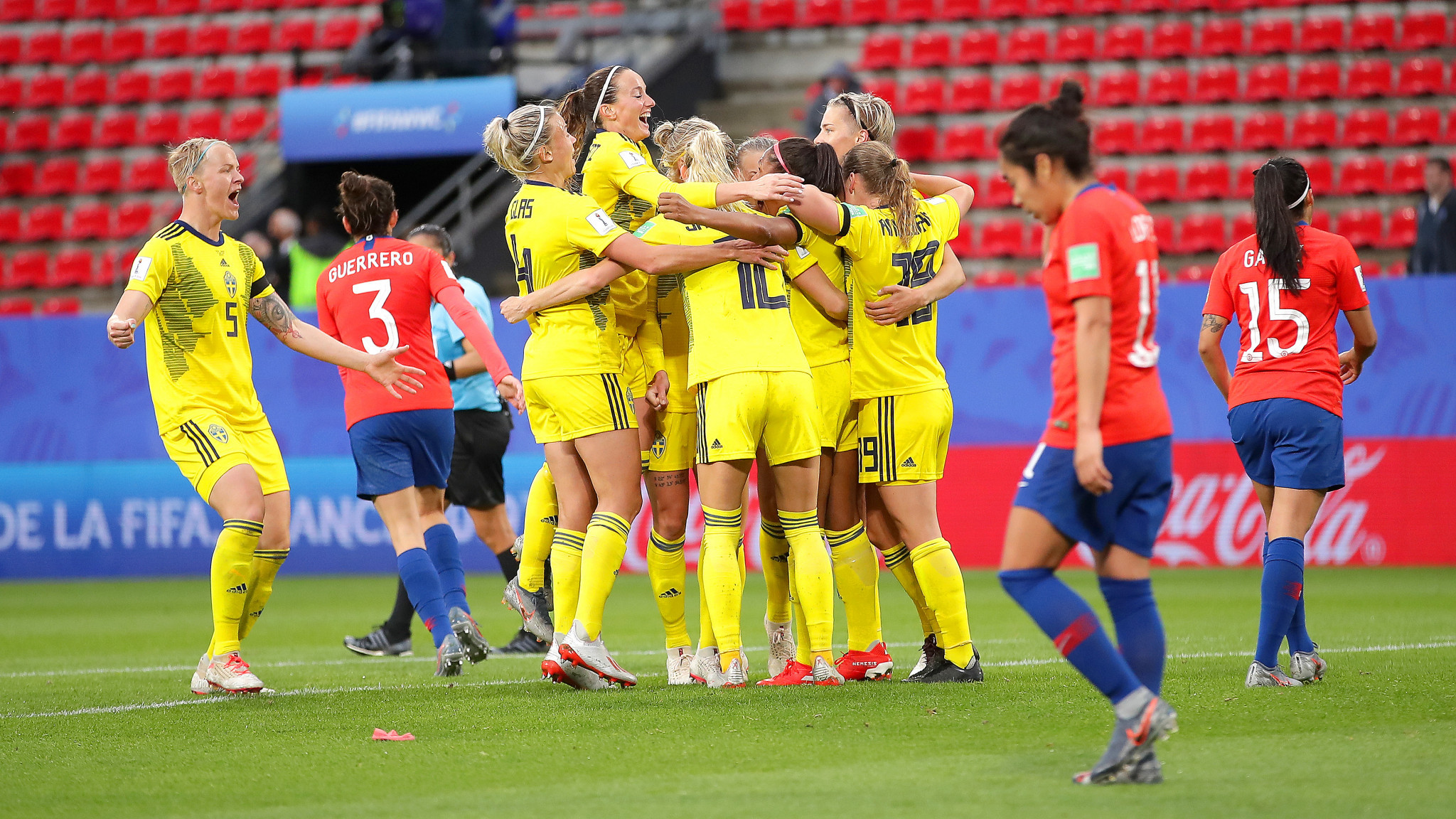 Madelen Janogy then scored to secure a 2-0 victory for Sweden ©Getty Images