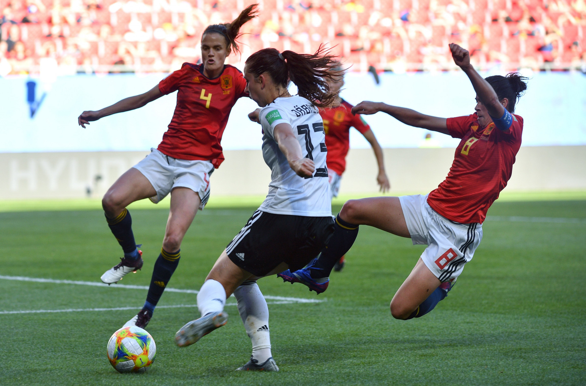 Germany's Sara Daebritz scored the solitary goal in her side's 1-0 win against Spain at the FIFA Women's World Cup ©Getty Images
