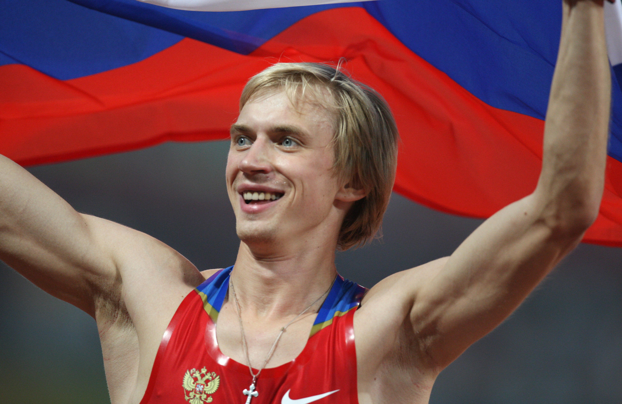 Andrei Silnov won Olympic high jump gold medal at Beijing 2008 ©Getty Images