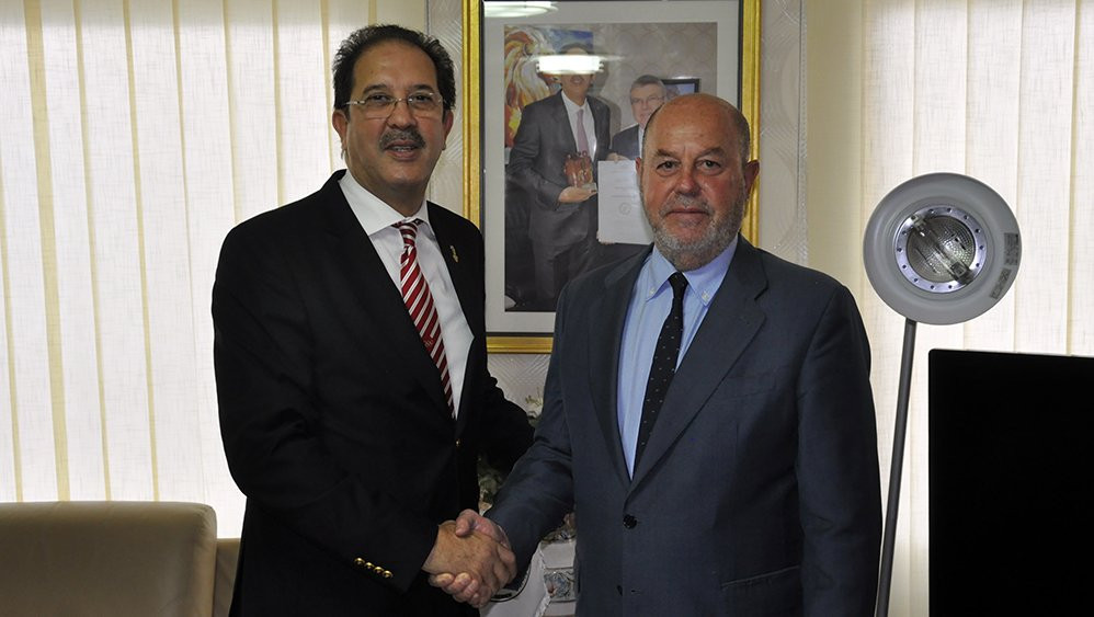 World Karate Federation President Antonio Espinós met with ANOCA President Mustapha Berraf ©WKF