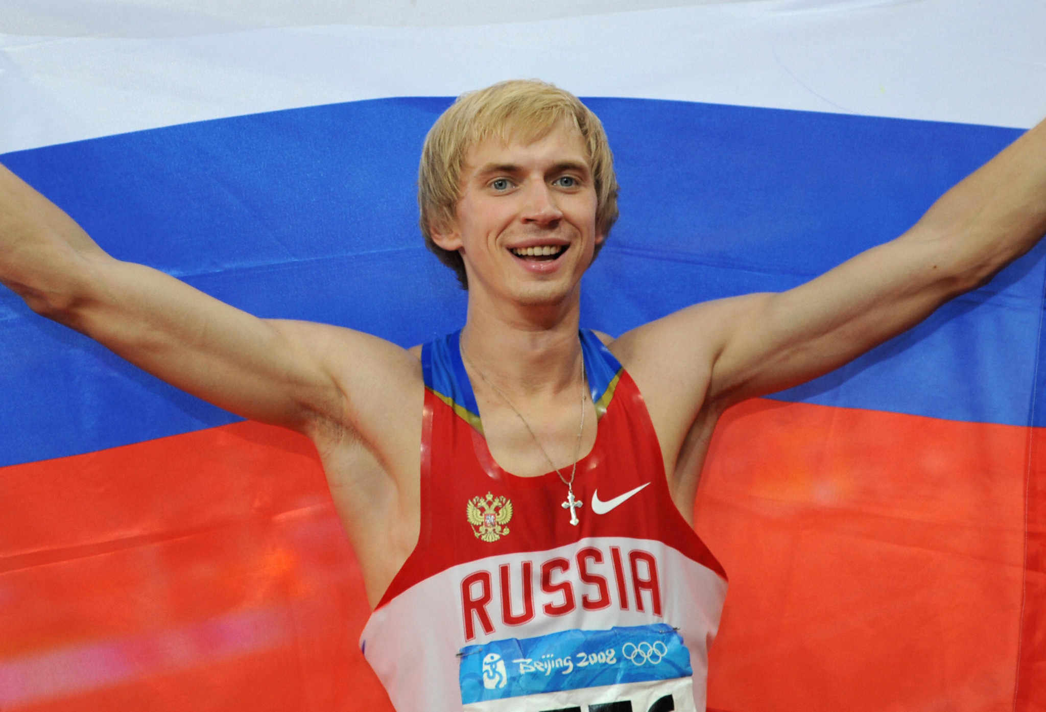 Andrei Silnov won the high jump gold medal at the Beijing 2008 Olympic Games ©Getty Images