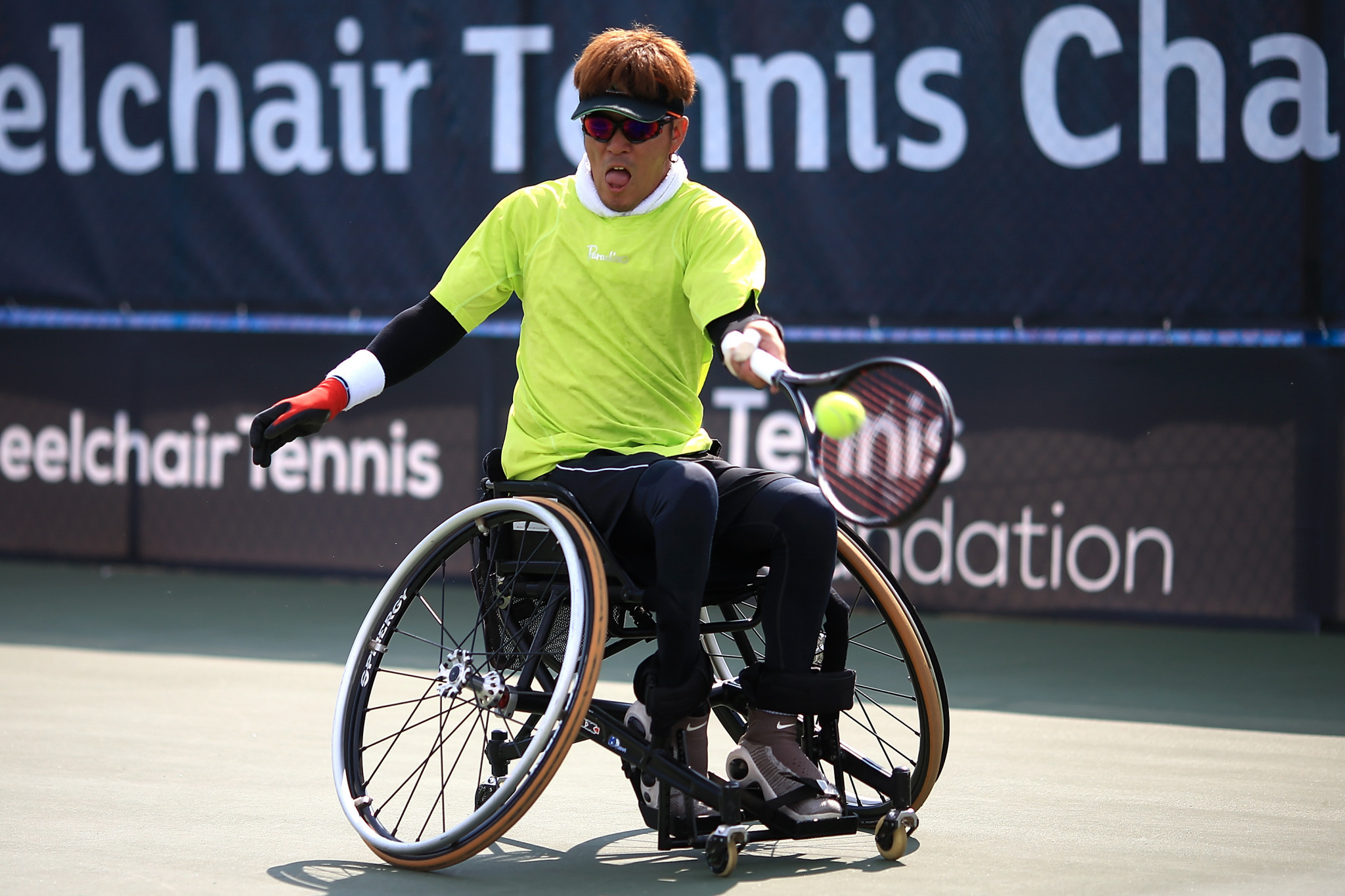 Second seed Koji Sugeno of Japan is through to the semi-finals of the quads singles event ©Getty Images