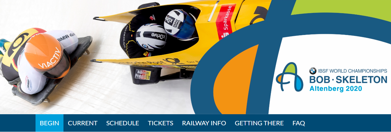 Website launched for Bobsleigh and Skeleton World Championships in Altenberg