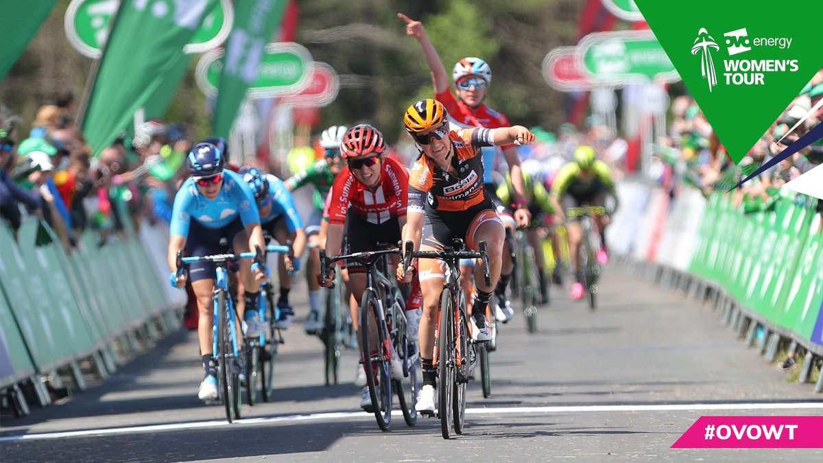 Amy Pieters sprinted to victory on the final stage ©Twitter/The Women's Tour