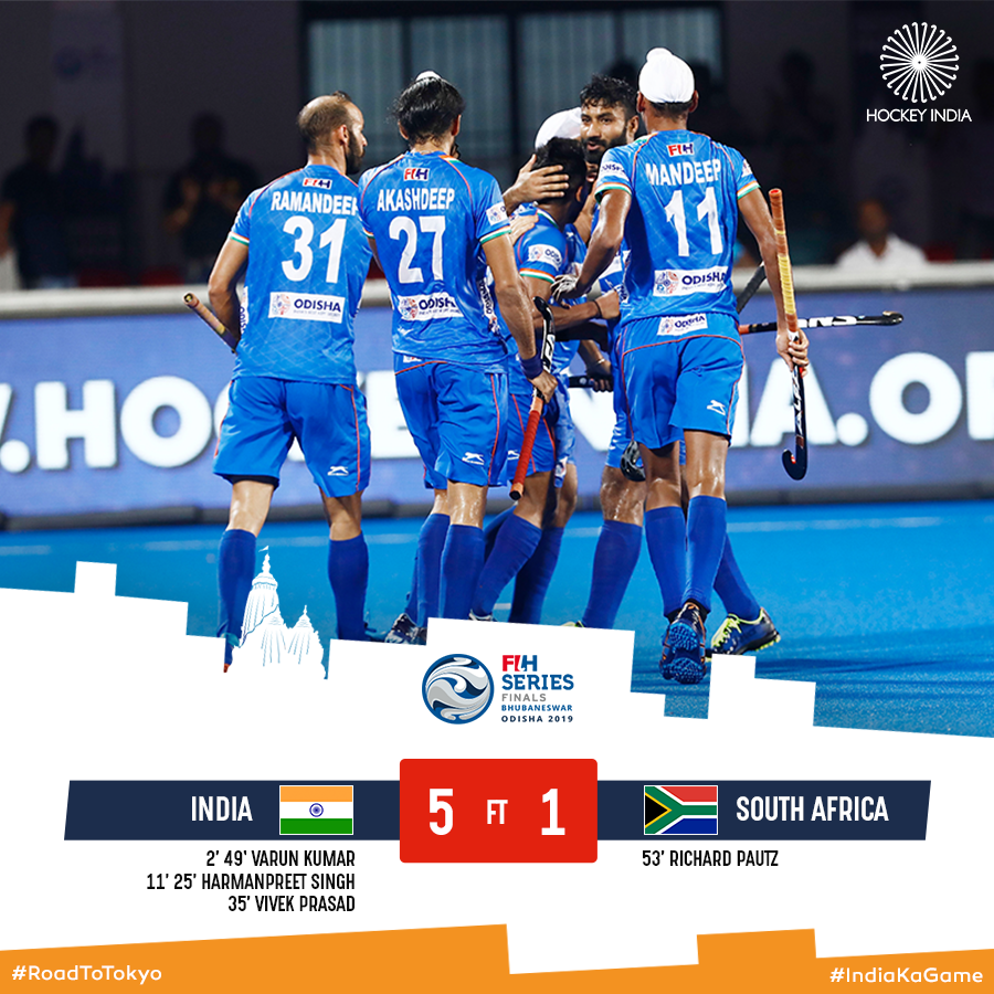 India overcame South Africa in the final in front of their home crowd ©Twitter/Hockey India