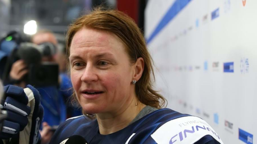 Finnish ice hockey legend Riikka Sallinen has confirmed her retirement from the sport, two days after her 46th birthday ©IIHF
