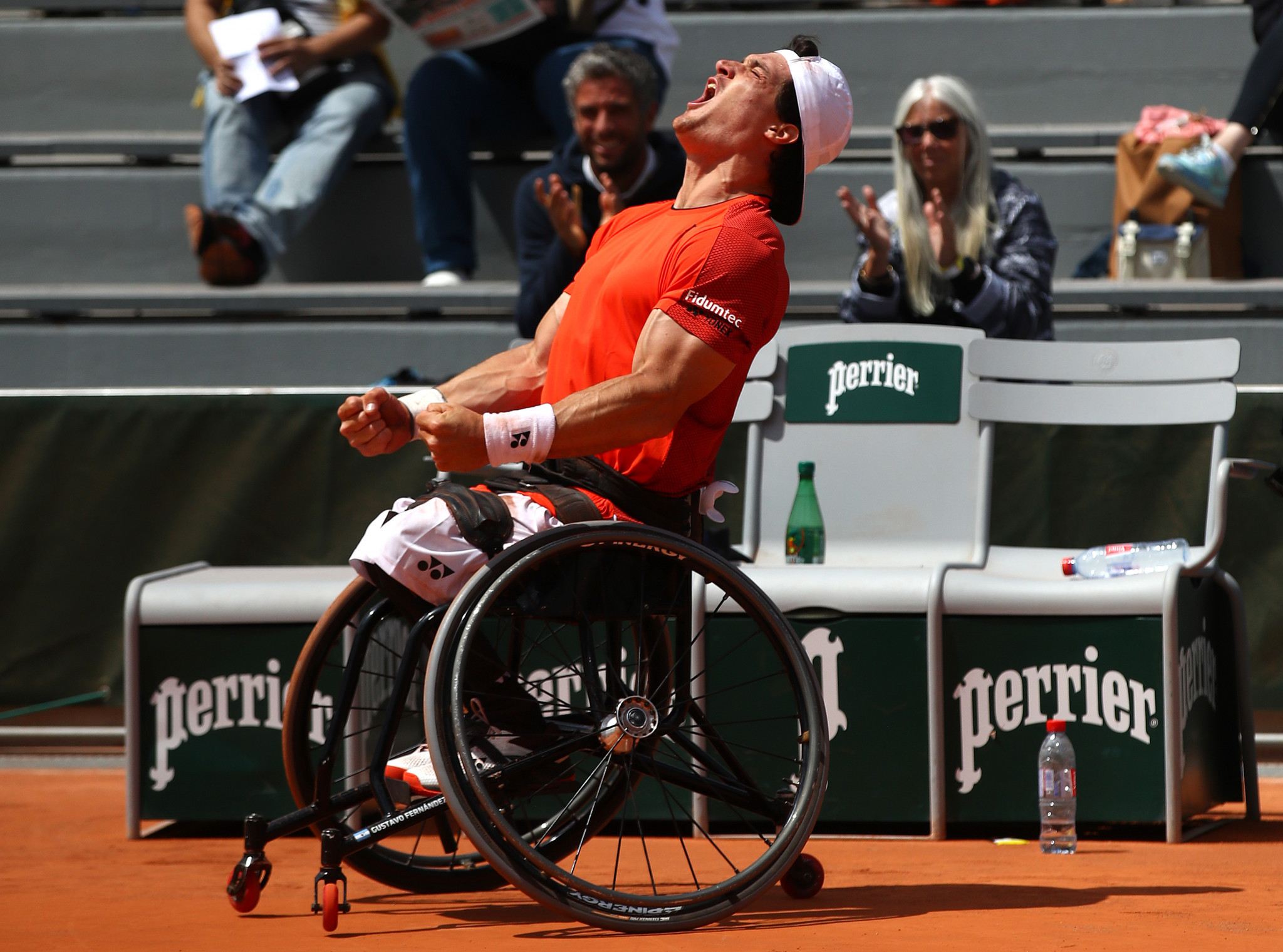 Argentina's Gustavo Fernández won this year's French Open men's wheelchair tennis singles final ©Getty Images