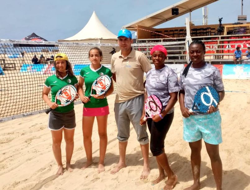 Nigeria won a silver medal in the women's beach tennis tournament at the African Beach Games ©Twitter