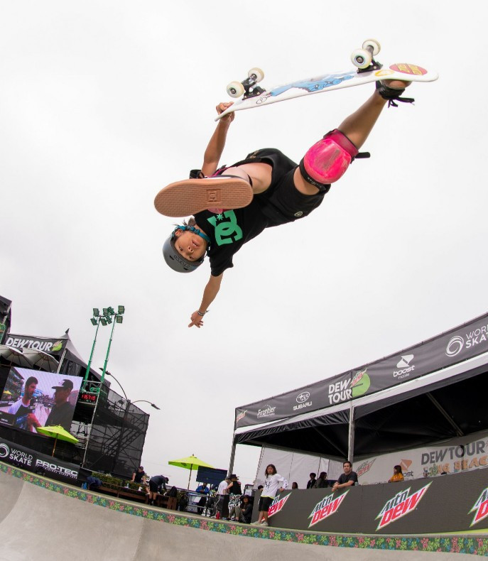 In the women's park final, Japan's Misugu Okamoto laid down a marker that she could be one to watch in her home Olympics ©Dew Tour