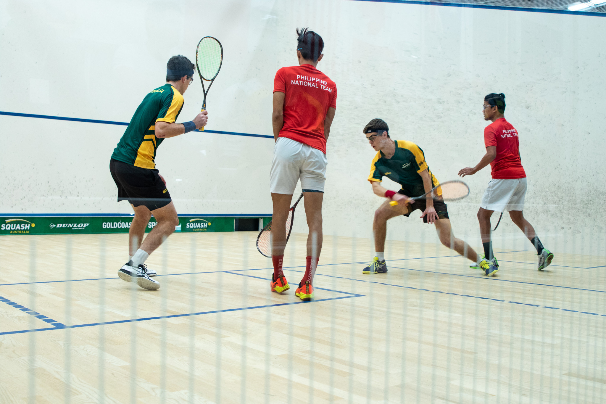 Brothers Nicholas and Thomas Calvert won their men's doubles clash against Malaysia's Darren Chan and Bryan Lim ©WSF