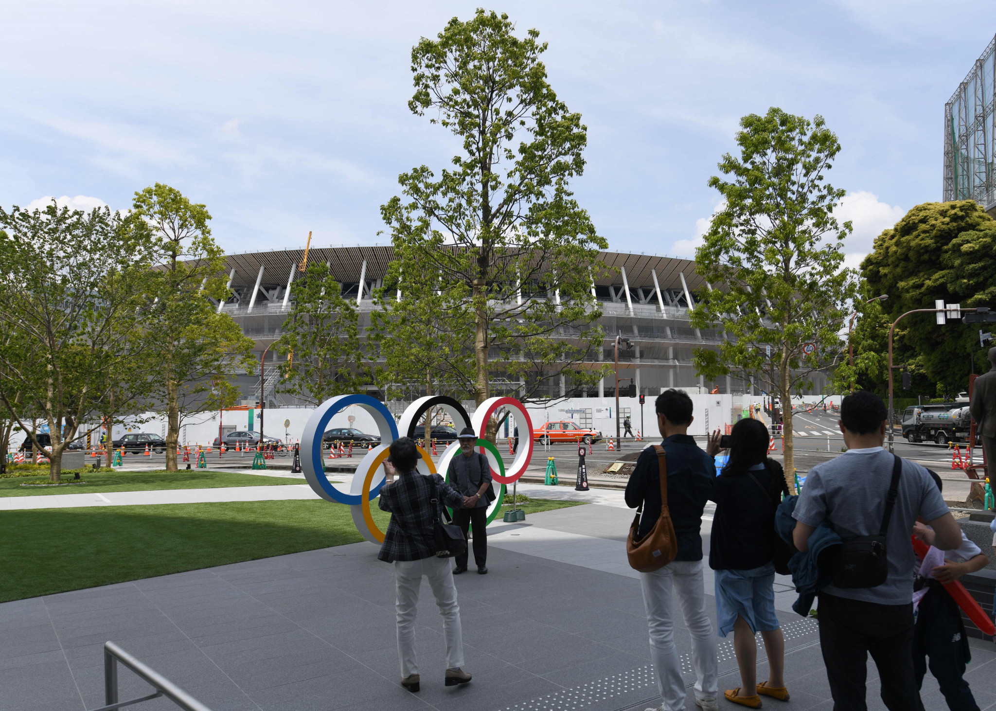 The building is located directly in front of Tokyo's Olympic Stadium, which is currently under construction for the 2020 Games ©Getty Images