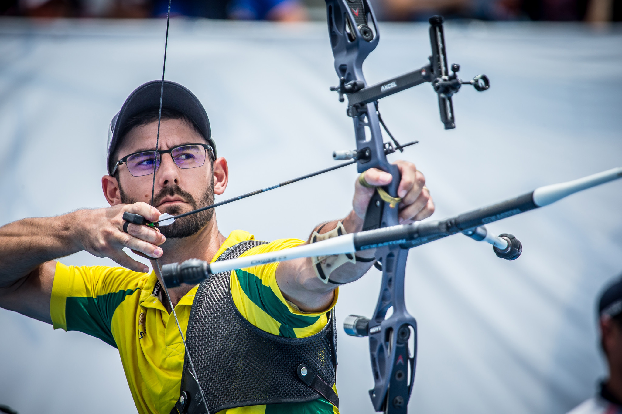 Taylor Worth and his men's recurve archery team mates Ryan Tyack and David Barnes have qualified for Tokyo 2020 following a fifth-place finish at the 2019 Archery World Championships ©Getty Images