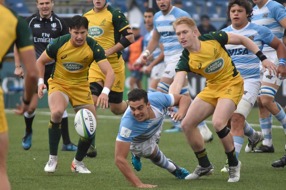 Australia knocked out the host nation despite playing much of the match with 14 players ©World Rugby