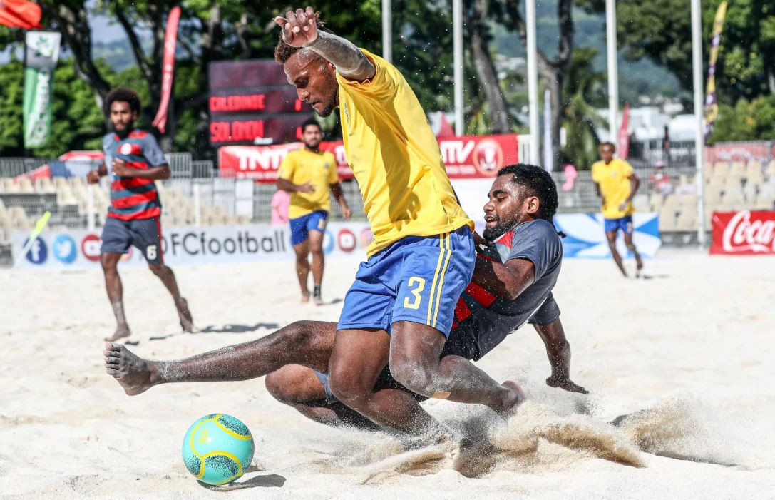 Solomon Islands started their defence of the Oceania Football Confederation Beach Soccer Nations Cup with a 2-0 win against New Caledonia ©OFC