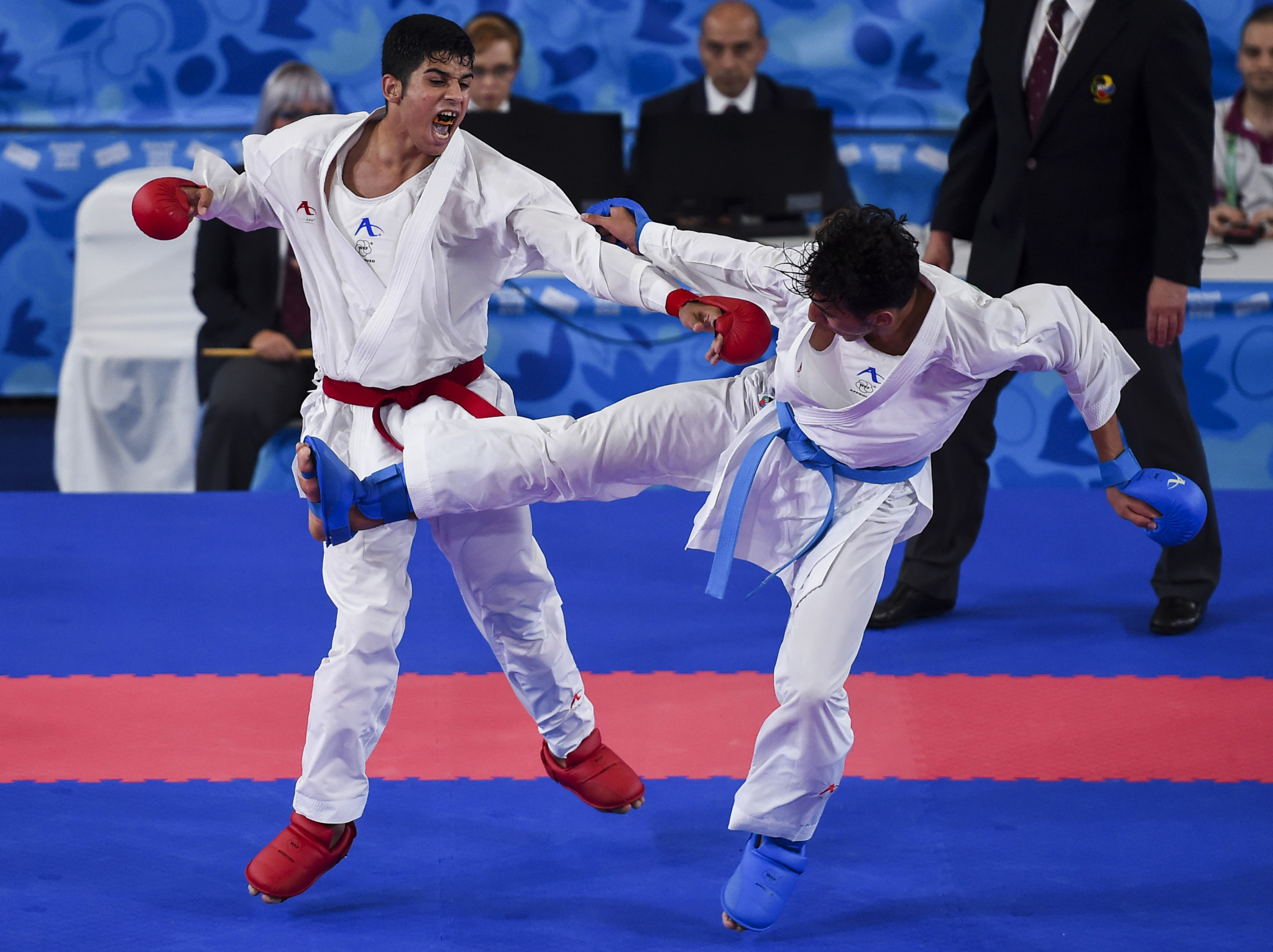 Navid Mohammadi beat Morocco's Nabil Ech-Chaabi in the boys' over-68kg final at the Buenos Aires 2018 Summer Youth Olympic Games ©Getty Images