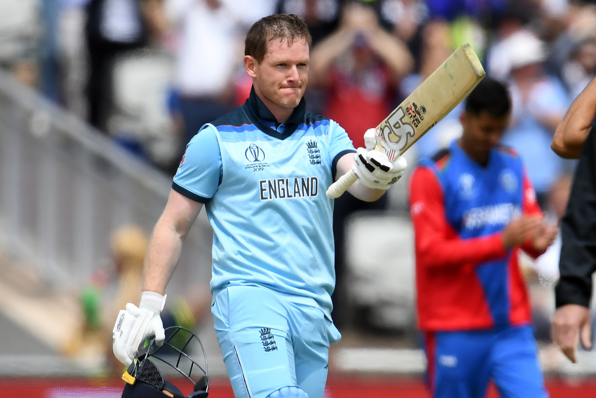 Eoin Morgan hit 17 sixes for England against Afghanistan at the Cricket World Cup ©Getty Images