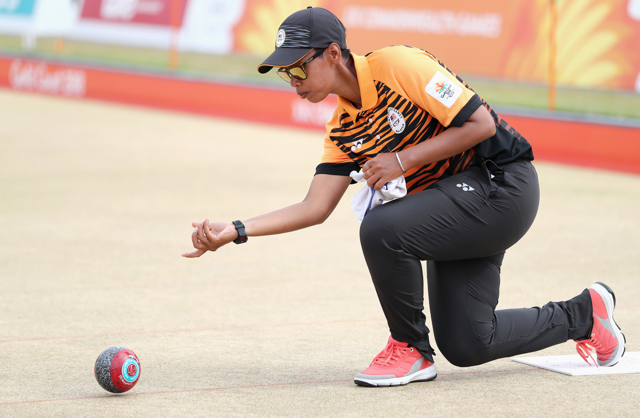 Malaysia's Siti Zalina Ahmad won three matches out of three today to place herself top of the women's singles section one at the end of the opening day of the Asia Pacific Bowls Championships in Gold Coast ©Getty Images