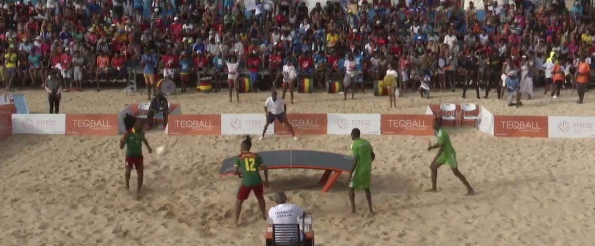 Cameroonian duo triumph as teqball demonstration event takes place at African Beach Games