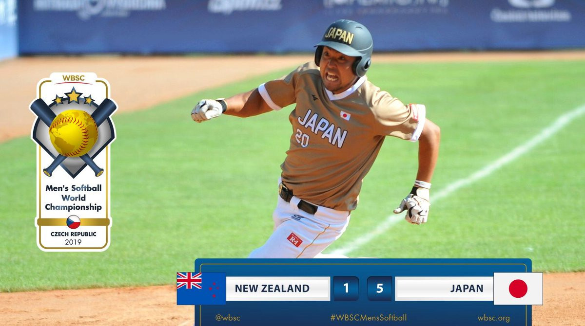 Japan made it five wins out of five in Group A with victory over defending champions New Zealand at the WBSC Men's Softball World Championship in Czech Republic ©WBSC/Twitter