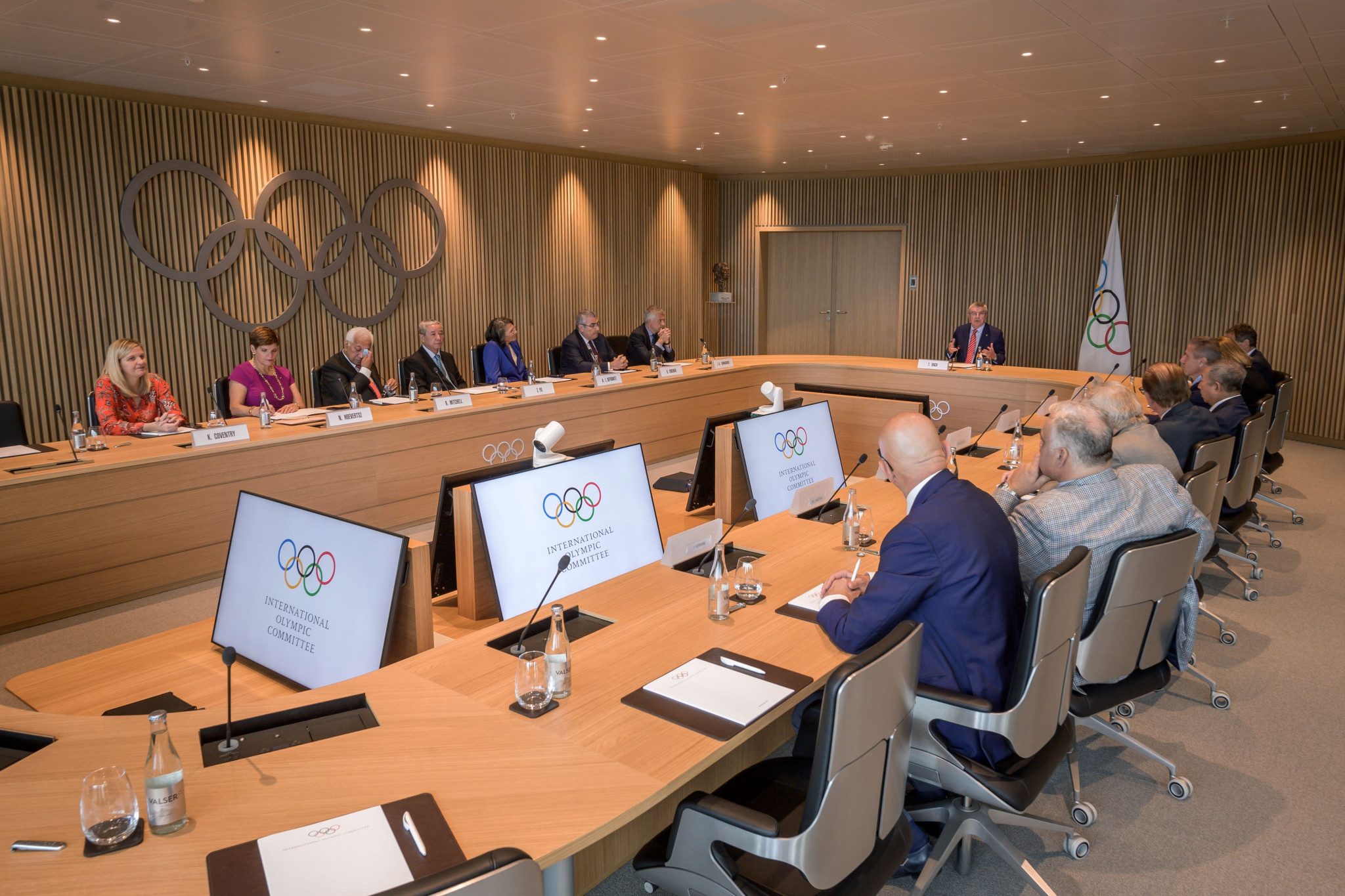 The IOC Executive Board were introduced to their new meeting room at Olympic House today ©Getty Images