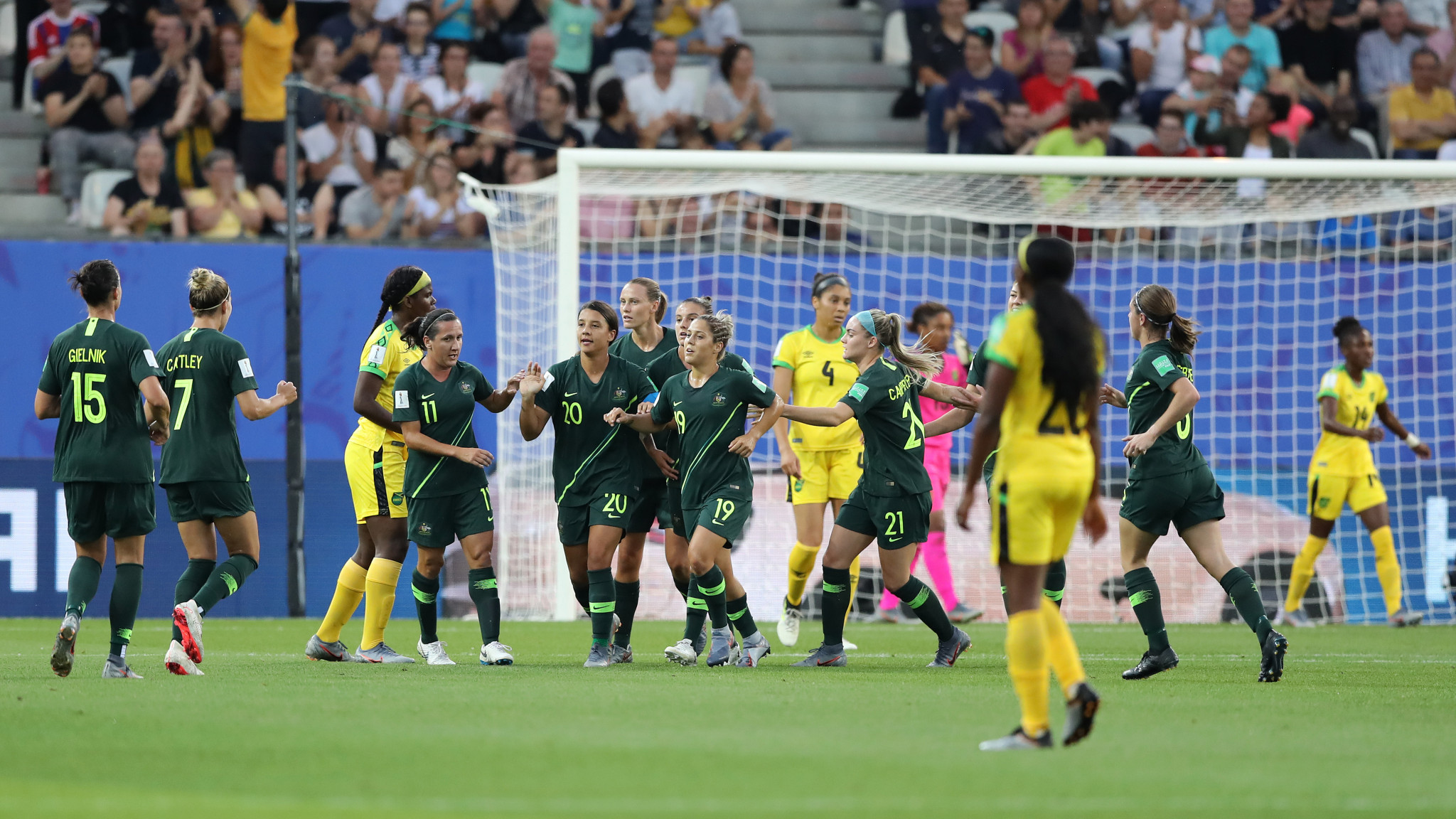 Kerr celebrates her opening goal of the night ©Getty Images