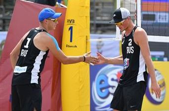 Denis Shekunov and Dmitrii Veretiuk of Russia are the reigning under-19 world champions ©FIVB