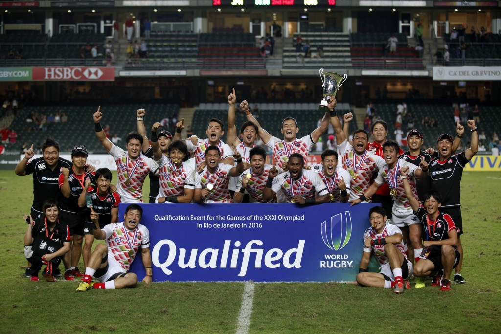 Japan come from behind to secure Rio 2016 berth with narrow win over Hong Kong at Asia Rugby sevens qualifier