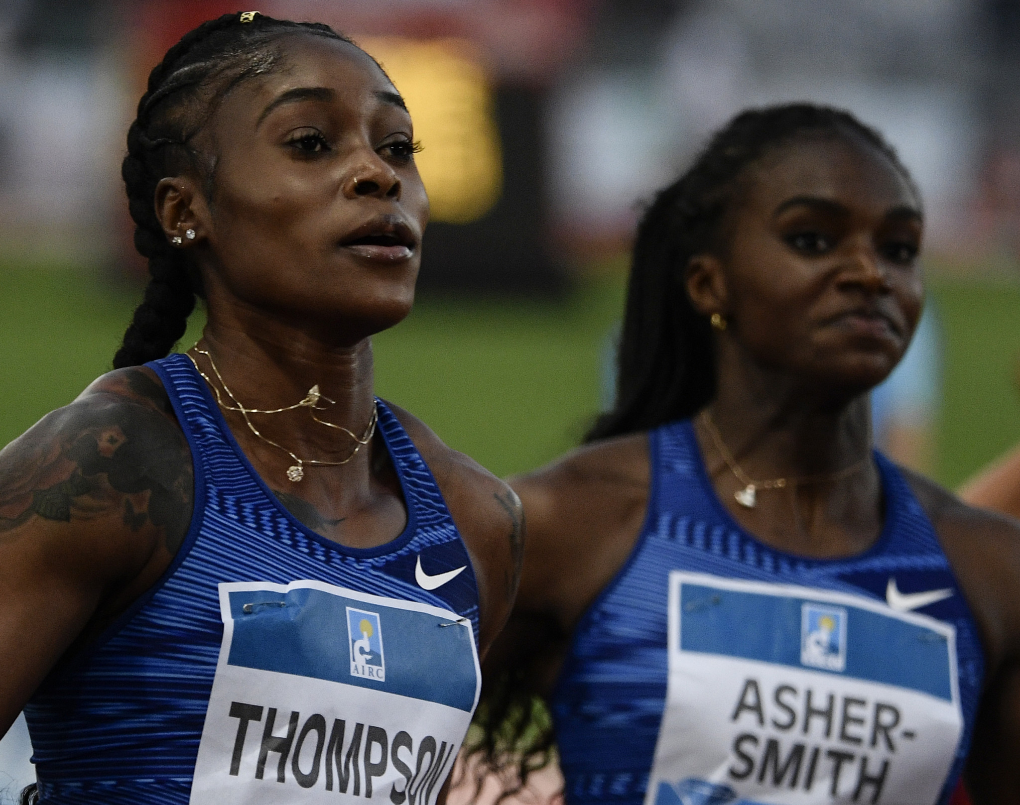 Elaine Thompson, Jamaica's Olympic 100 and 200m champion, and Britain's Dina Asher-Smith, European 100 and 200m champion, could provide some special competition at the IAAF World Championships that start in Doha in 100 days' time ©Getty Images