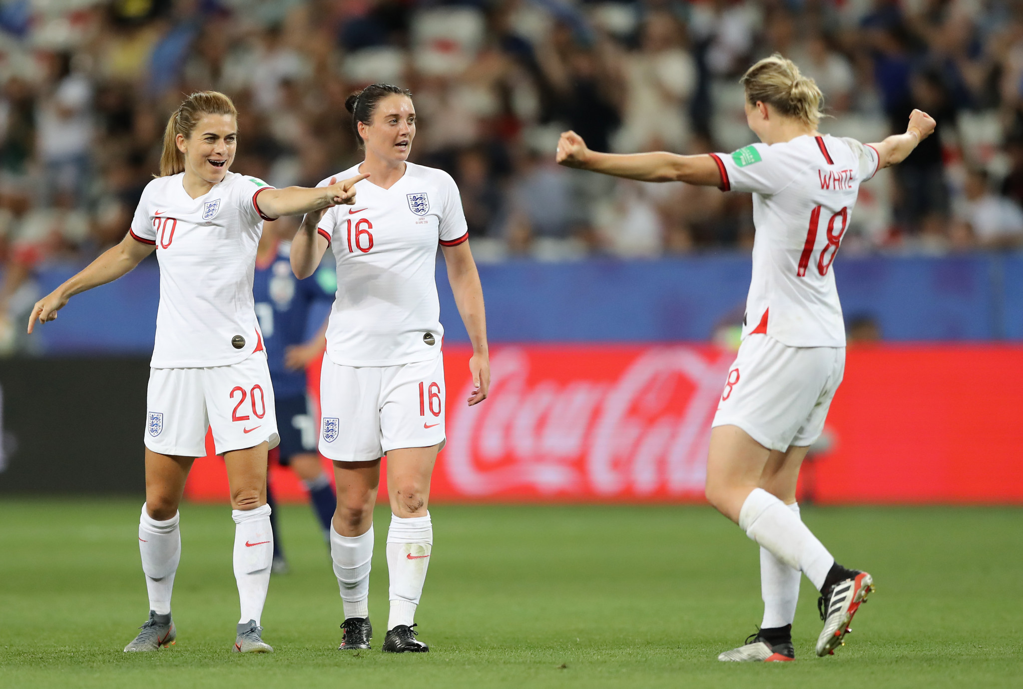 Her second goal secured a 2-0 victory for England ©Getty Images
