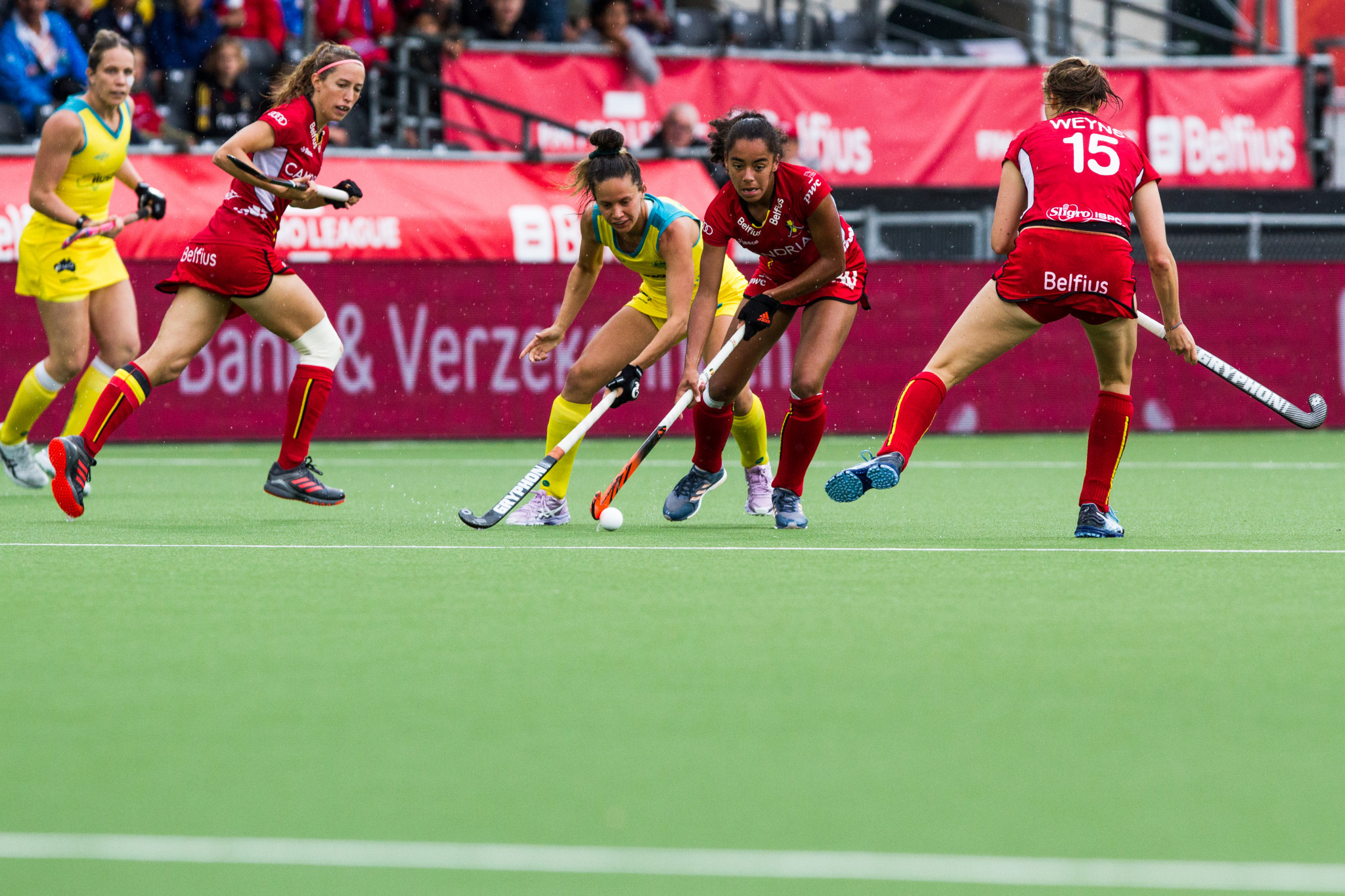 Belgium ended a five-match losing streak with victory over Australia in the women's competition ©Getty Images